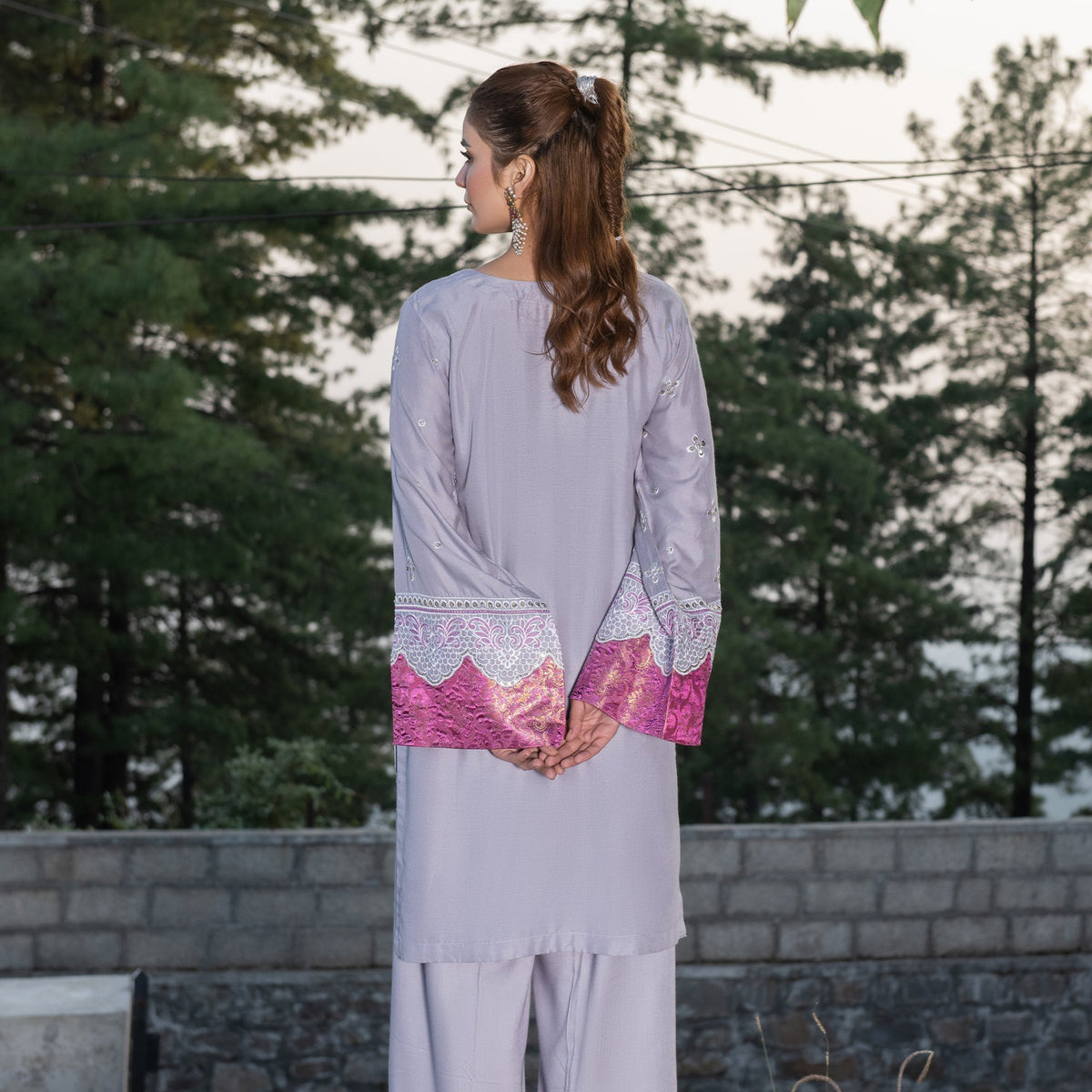 Grey Fully Embroidered 2-Piece Winter Luxe Pret