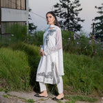 White Fully Embroidered 3-Piece Festive Pret