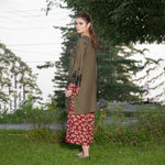 Olive Green Fully Embroidered 2-Piece Winter Luxe Pret