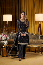 3 Piece Luxury Embroidered Suit