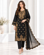 Royal Noir Ready To Wear 3 Pcs Embroidered Viscose | SDVL-05