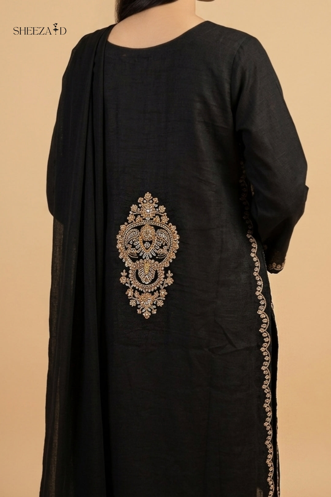 Pure Luxury Handmade Embroidered Zari Silk | SD-SL-26-09