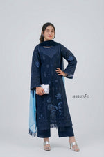 Midnight Navy Embroidered 3-Piece Kurta Set