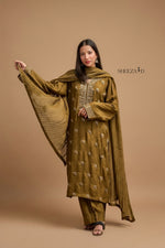 Pure Luxury Handmade Zari Silk Mehndi Suit | SD-SL-26-010