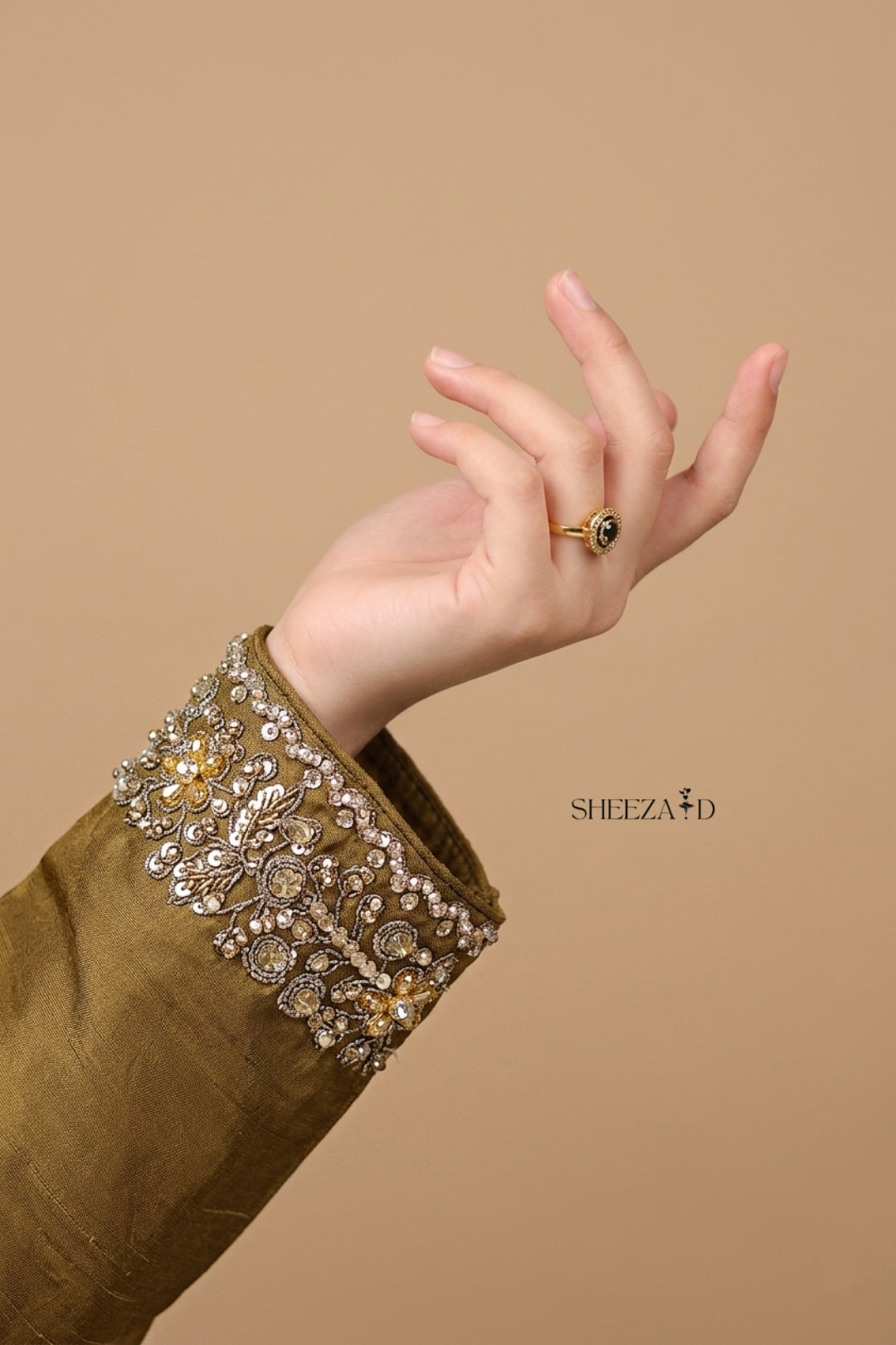 Pure Luxury Handmade Zari Silk Mehndi Suit | SD-SL-26-010