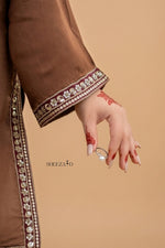 2PC Embroidered Raw Silk Suit | Casual Suit