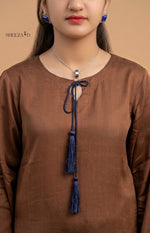 2PC Embroidered Raw Silk Suit | Casual Suit
