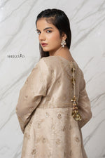Skin Zari Silk Embroidered 3pcs Suit