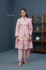 Pink Printed 3pcs Suit