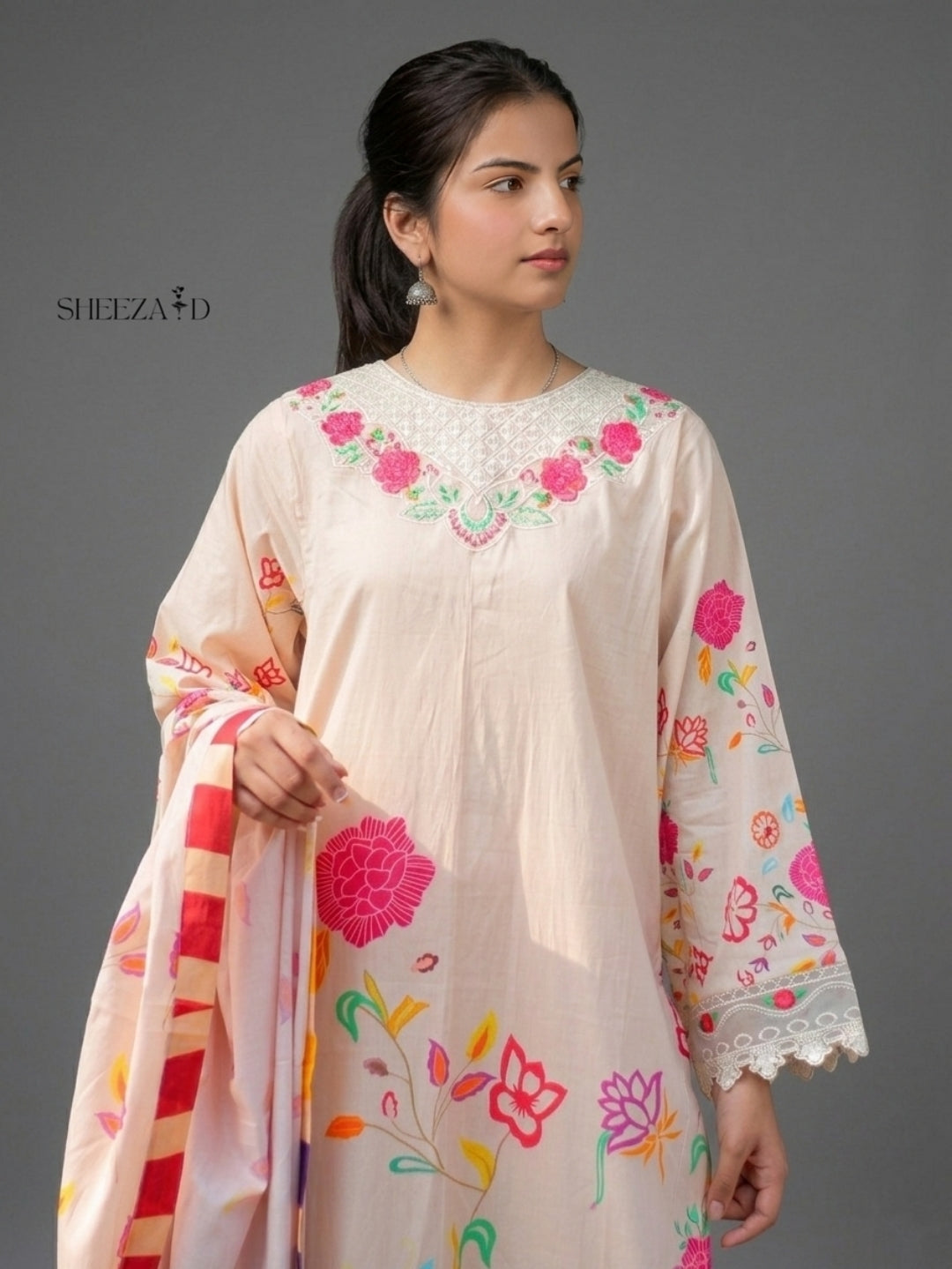 Floral Grace 3-Piece Lawn Suit | Eid Collections ‘26 SD-PA3-00010