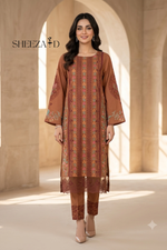 Cinnamon Bloom – 3 Piece Embroidered Lawn Suit