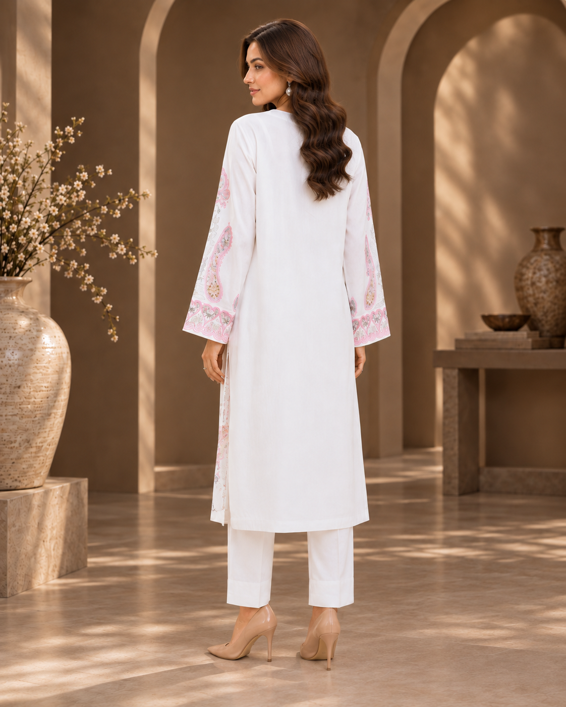 Ivory Whisper Ready to Wear 2 Pcs Embroidered Shirt | SDVL-02