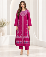 Pearl Grace Ready to Wear 2 Pcs Embroidered Raw Silk Kaftan | SDVL-04