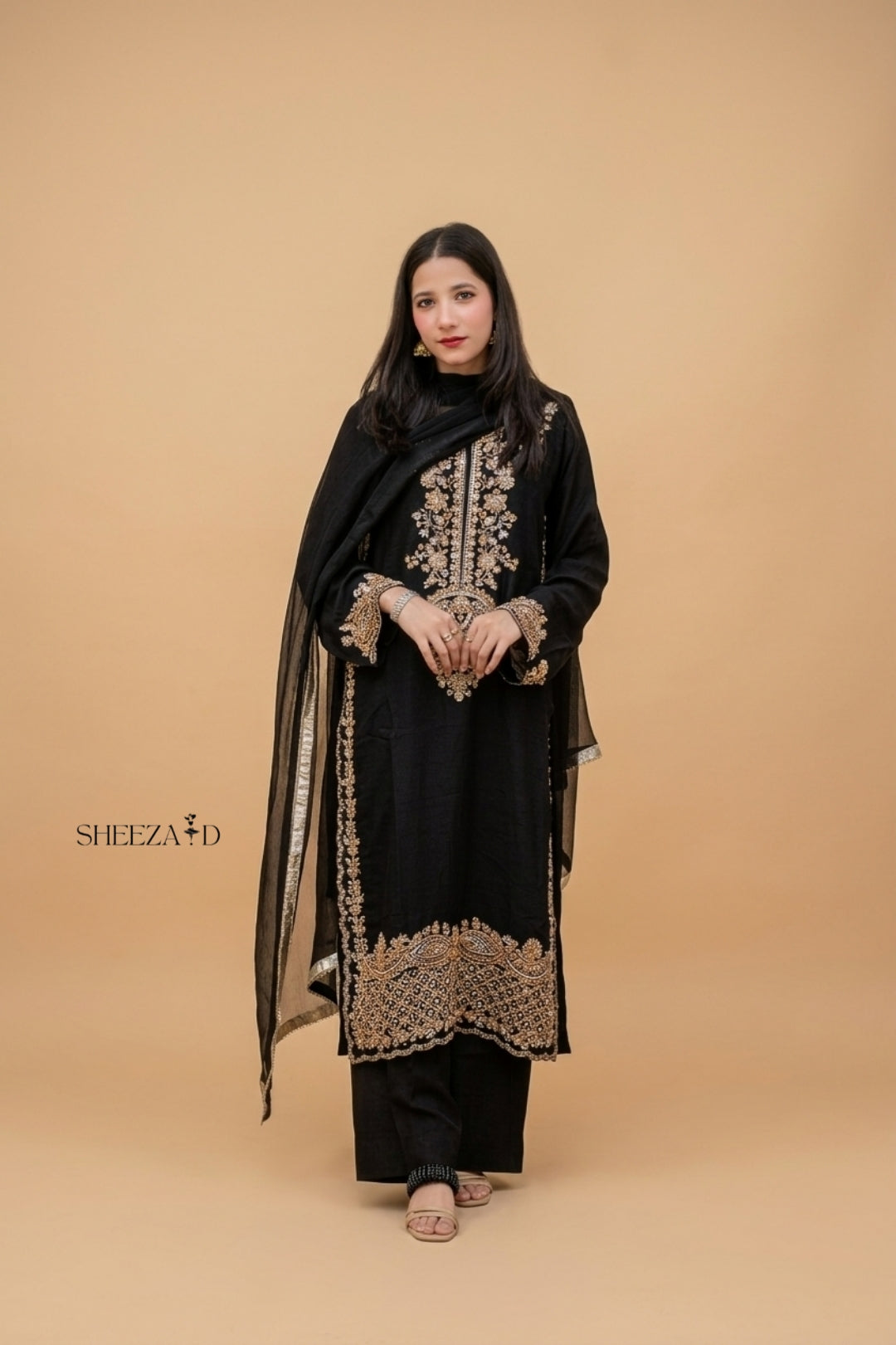 Pure Luxury Handmade Embroidered Zari Silk | SD-SL-26-09