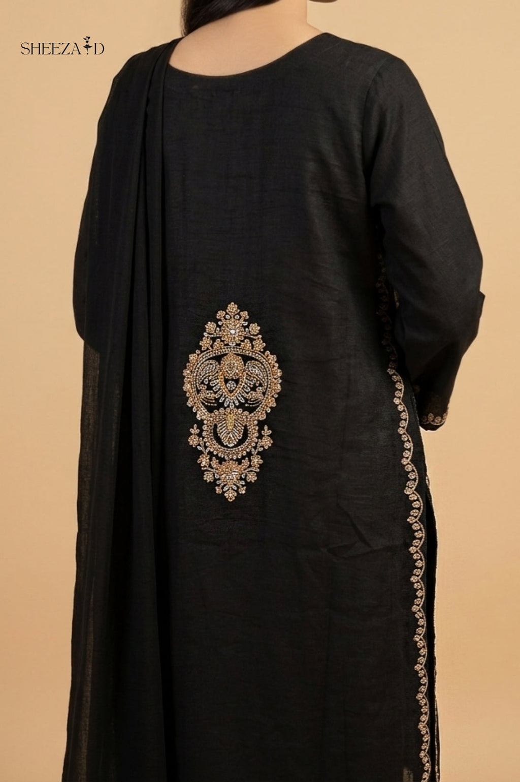 Pure Luxury Handmade Embroidered Zari Silk | SD-SL-26-09