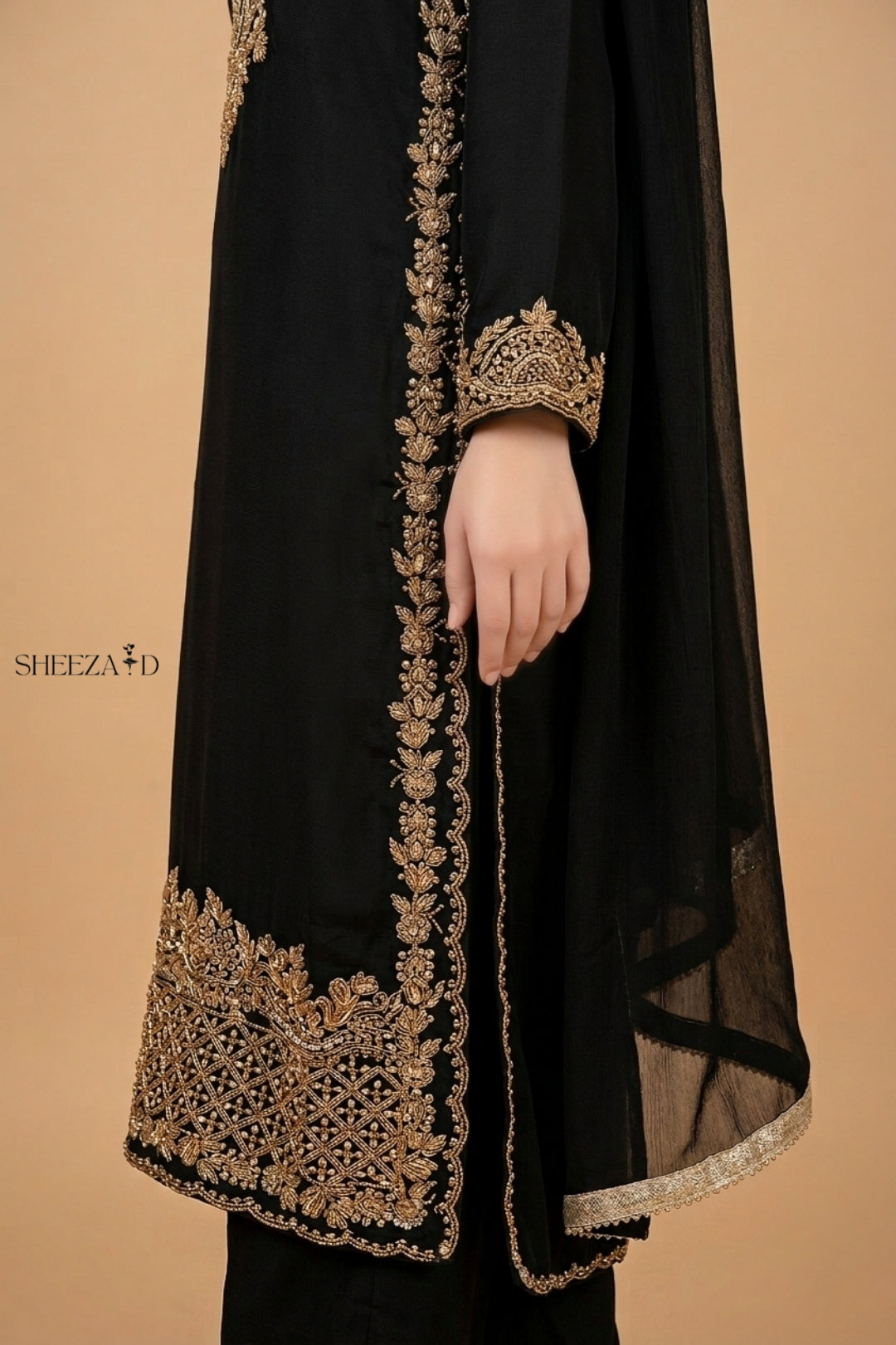 Pure Luxury Handmade Embroidered Zari Silk | SD-SL-26-09