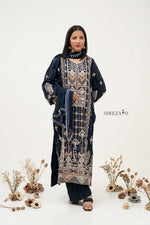 Navy Blue Hand-Embroidered Luxury 3-Piece Suit