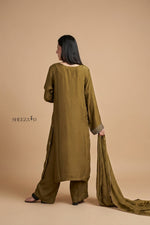 Pure Luxury Handmade Zari Silk Mehndi Suit | SD-SL-26-010