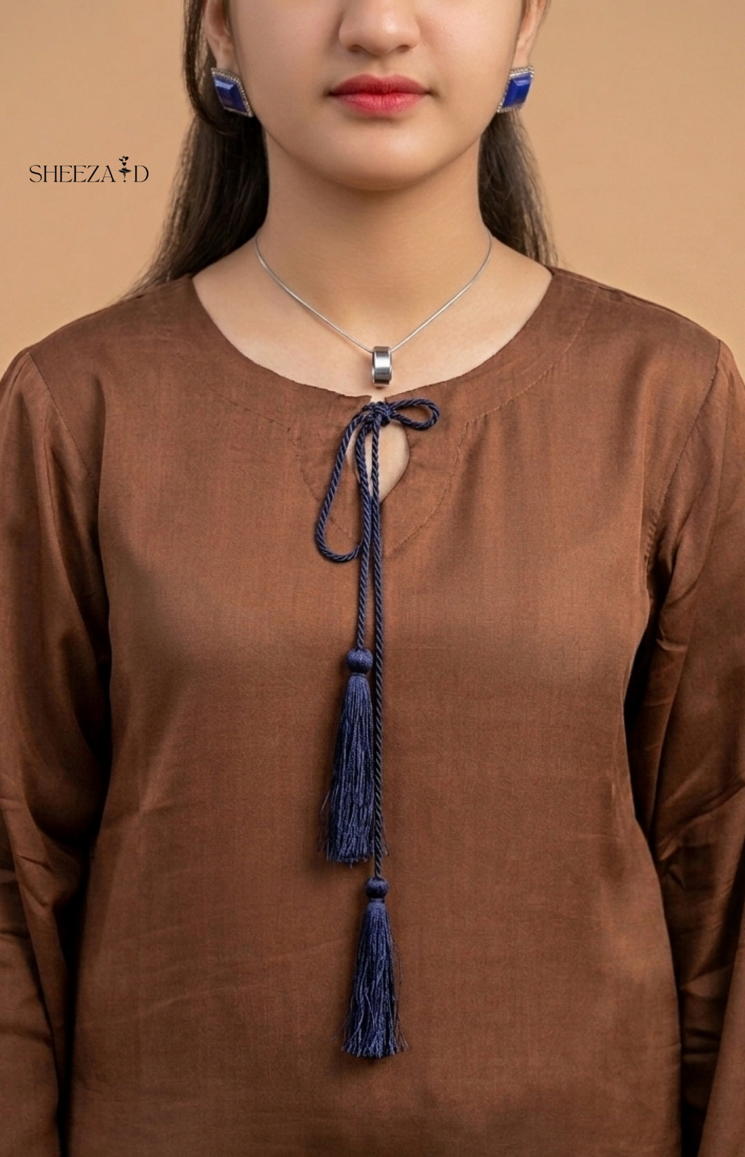 2PC Embroidered Raw Silk Suit | Casual Suit