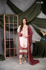 Blush Maroon Elegance 3pcs Lawn Suit