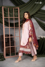 Blush Maroon Elegance 3pcs Lawn Suit