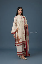 Cream Printed 3pcs Lawn Suit