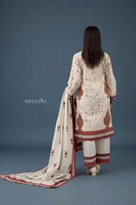 Cream Printed 3pcs Lawn Suit