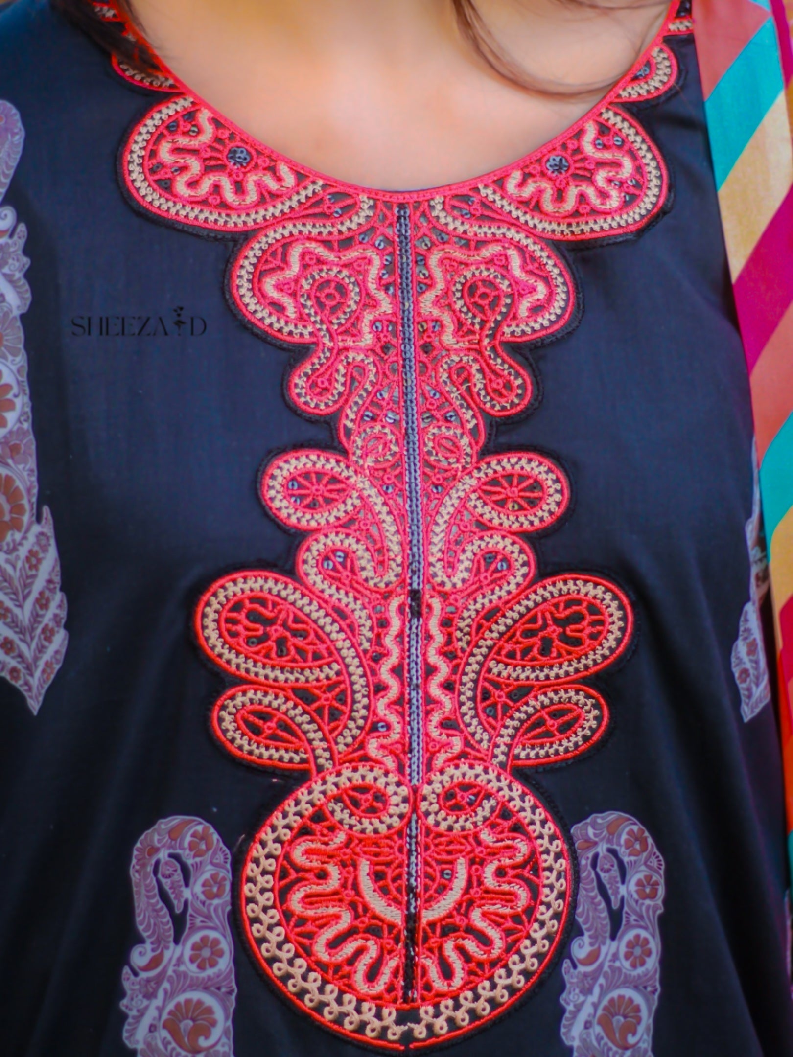 Midnight Bloom  3-Piece Suit | Luxury Printed Lawn SD-PA3-0008