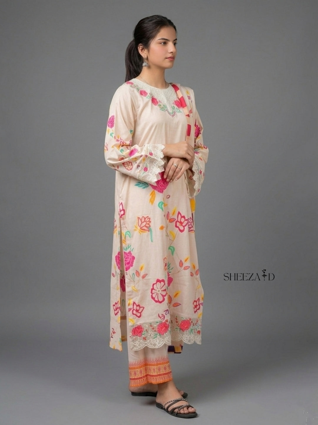 Floral Grace 3-Piece Lawn Suit | Eid Collections ‘26 SD-PA3-00010