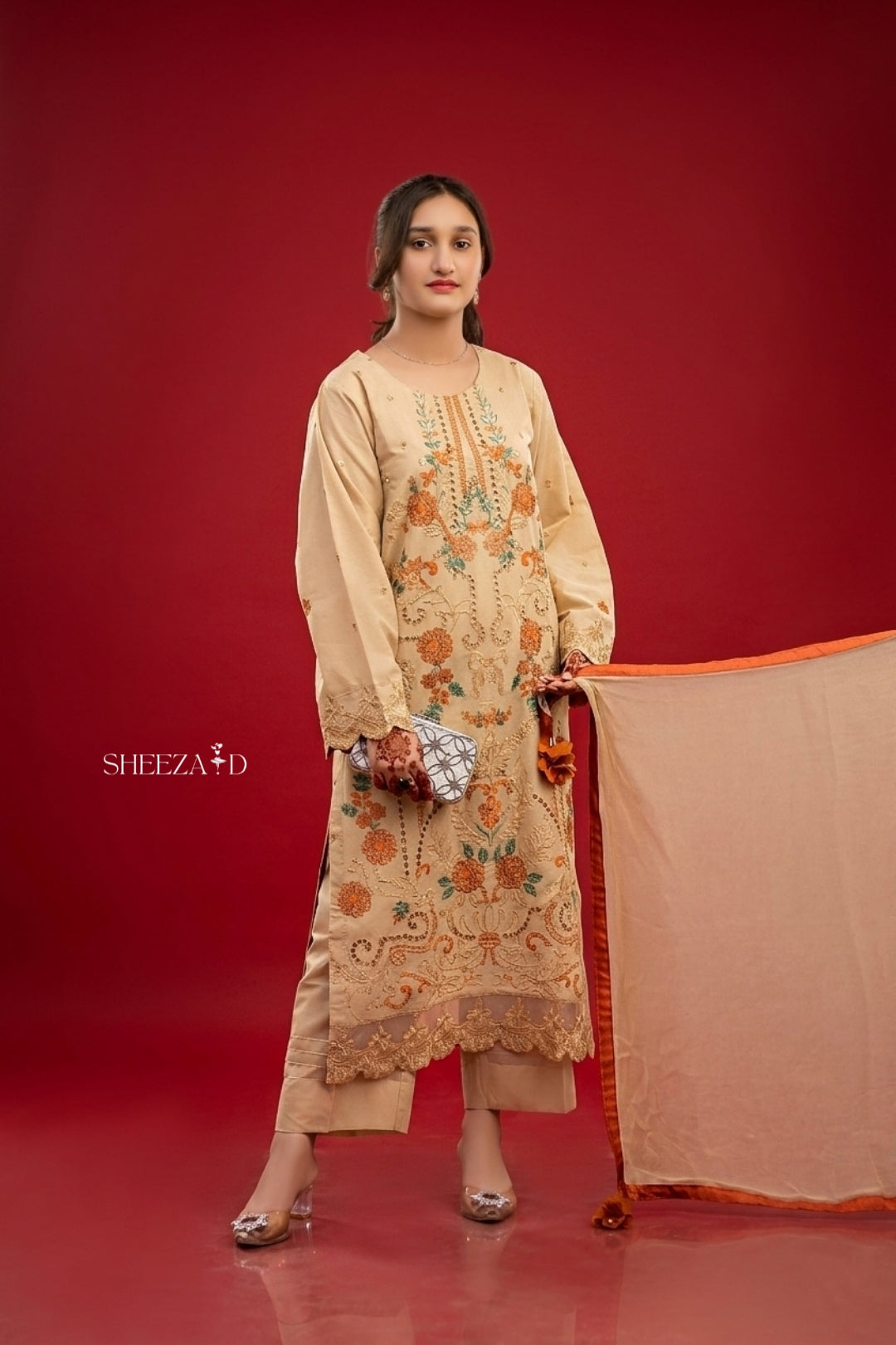 Skin Lawn Embroidered 3 Pcs Suit | SD-SL-26-04