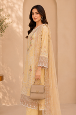 Skin Colour 3pcs Embroidered Lawn Suit | Global Fastion Edit's