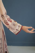 Beige & Maroon Grace Lawn Suit
